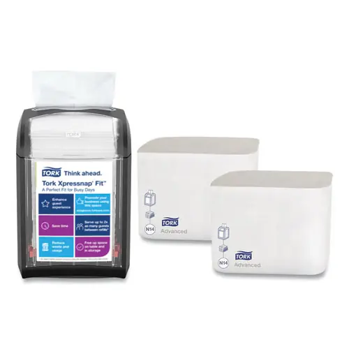 Tork® Xpressnap Fit Napkin Dispenser Starter Pack, Black