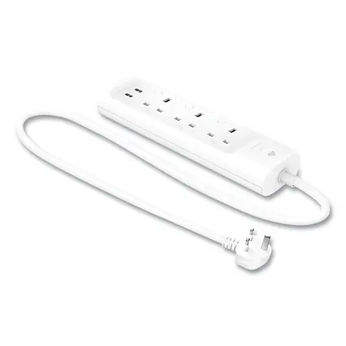 TP-Link Kasa Smart WiFi 3-Outlet Power Strip, 3 AC Outlets/2 USB Ports, White