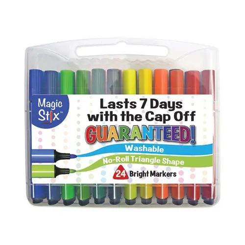 TPG Creations™ Magic Stix Markers, Medium Bullet Tip, Assorted Colors, 24/Pack