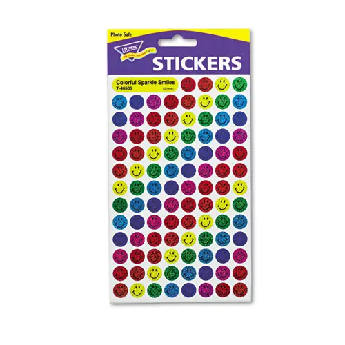 TREND® SuperSpots and SuperShapes Sticker Variety Packs, Sparkle Smiles, Assorted Colors, 1,300/Pack