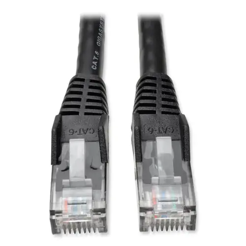 Tripp Lite by Eaton CAT6 Gigabit Snagless Molded Patch Cable, 1 ft, Black