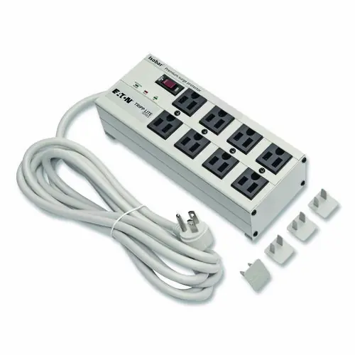 Tripp Lite by Eaton Isobar Surge Protector, 8 AC Outlets, 25 ft Cord, 3,840 J, Light Gray