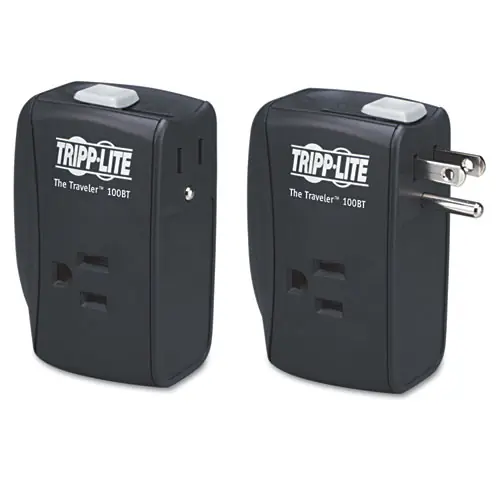 Tripp Lite by Eaton Protect It! Portable Surge Protector, 2 AC Outlets, 1,050 J, Black
