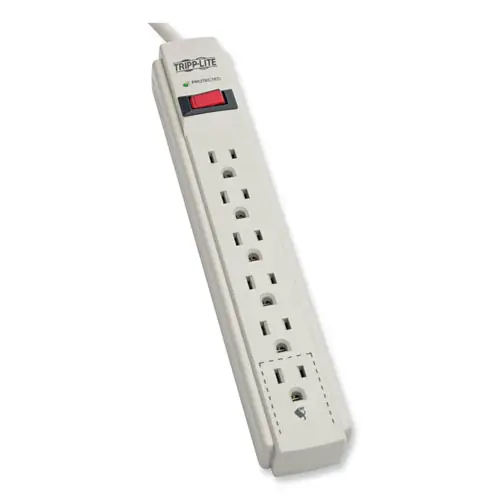 Tripp Lite by Eaton Protect It! Surge Protector, 6 AC Outlets, 15 ft Cord, 790 Joules, Light Gray