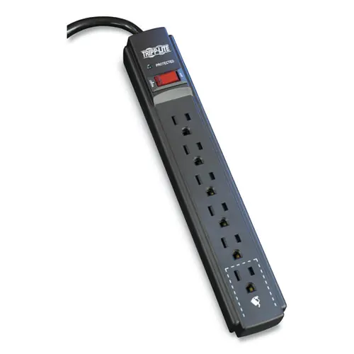 Tripp Lite by Eaton Protect It! Surge Protector, 6 AC Outlets, 6 ft Cord, 790 J, Black