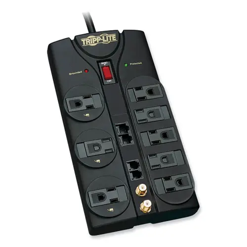 Tripp Lite by Eaton Protect It! Surge Protector, 8 AC Outlets, 10 ft Cord, 3,240 J, Black
