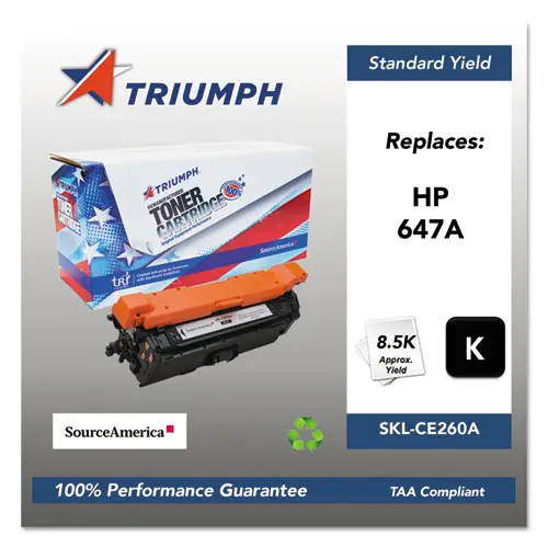 Triumph™ 751000NSH1113 Remanufactured CE260A (647A) Toner Cartridge - Black, 8,500 Page Yield