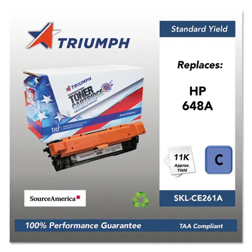 Triumph™ 751000NSH1115 Remanufactured CE261A (648A) Toner Cartridge, Cyan, 11,000 Page Yield
