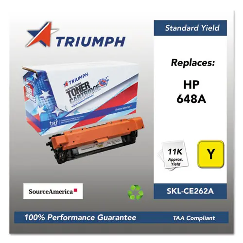 Triumph™ 751000NSH1116 Remanufactured CE262A (648A) Toner Cartridge, Yellow, 11,000 Page Yield
