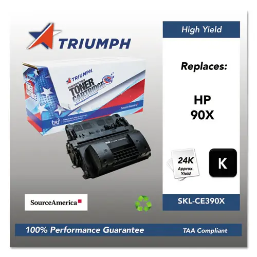 Triumph™ 751000NSH1222 Remanufactured CE390X (90X) High-Yield Toner Cartridge, Black, 24,000 Page Yield