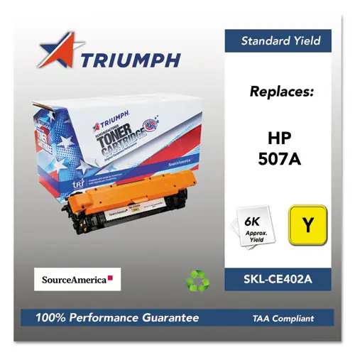 Triumph™ 751000NSH1281 Remanufactured CE402A (507A) Toner Cartridge, Yellow, 6,000 Page Yield