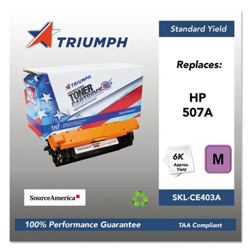 Triumph™ 751000NSH1282 Remanufactured CE403A (507A) Toner Cartridge, Magenta, 6,000 Page Yield