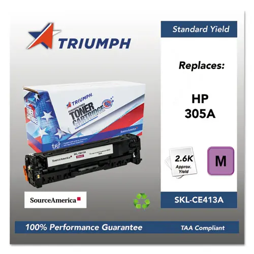 Triumph™ 751000NSH1287 Remanufactured CE413A (305A) Toner Cartridge, Magenta, 2,600 Page Yield