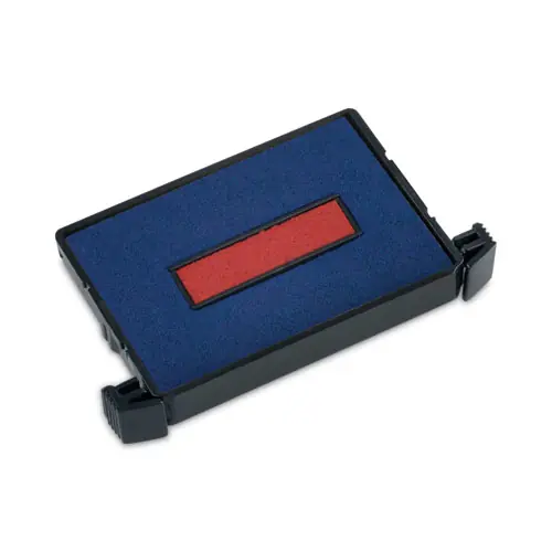 Trodat® E4750 Printy Replacement Pad for Trodat Self-Inking Stamps, Blue/Red, 1" x 1.63"