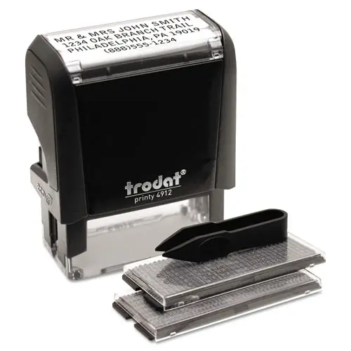 Trodat® Printy Do It Yourself Self-Inking Message Stamp, Black