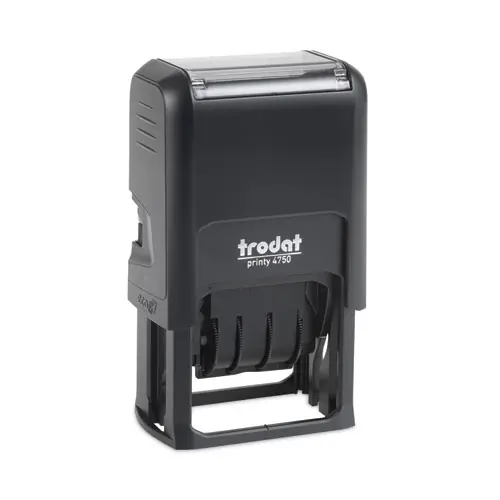 Trodat® Printy Economy Date Stamp, Self-Inking, 1.63" x 1", Blue/Red