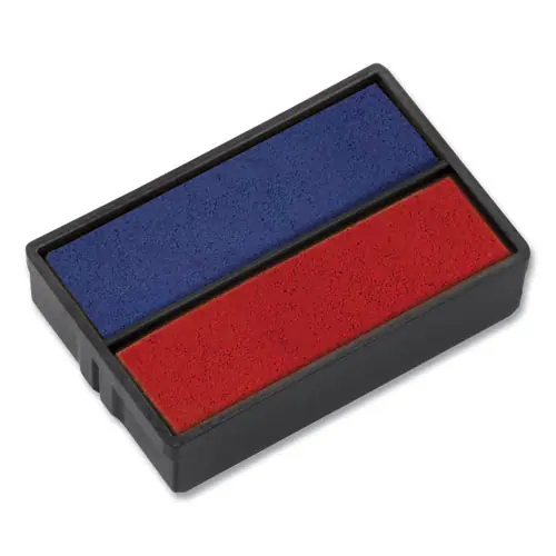 Trodat® T4850 Printy Replacement Pad for Trodat Self-Inking Stamps, 0.19" x 1", Blue/Red