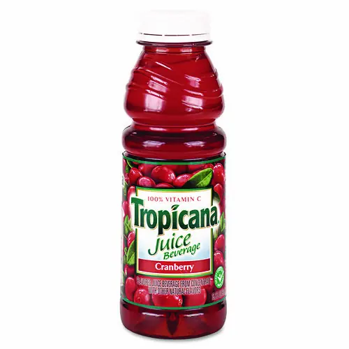 Tropicana® Juice Beverage, Cranberry, 15.2oz Bottle, 12/Carton