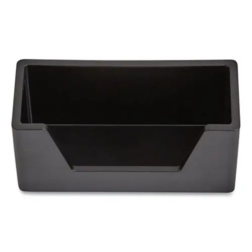 TRU RED™ Business Card Holder, Plastic, Black