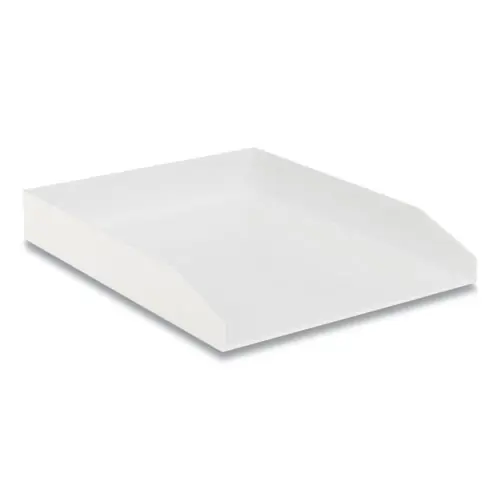 TRU RED™ Front-Load Stackable Plastic Document Tray, 1 Section, White