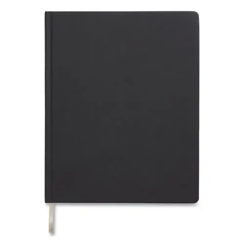 TRU RED™ Hardcover Business Journal, 1-Subject, Narrow Rule, Black Cover, 10 x 8, 96 Sheets