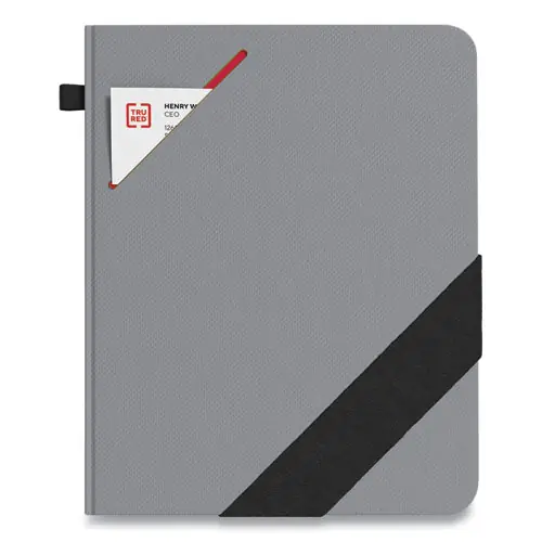 TRU RED™ Large Starter Journal, 1-Subject, Narrow Rule, Gray Cover, 192 Sheets, 10" x 8"