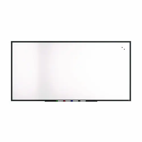 TRU RED™ Magnetic Porcelain Dry Erase Board, 96" x 48", White Surface, Black Aluminum Frame