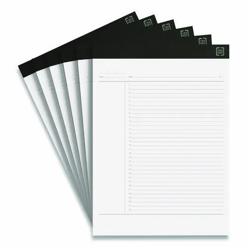 TRU RED™ Notepads, Project-Management Format, 50 White 8.5 x 11.75 Sheets, 6/Pack