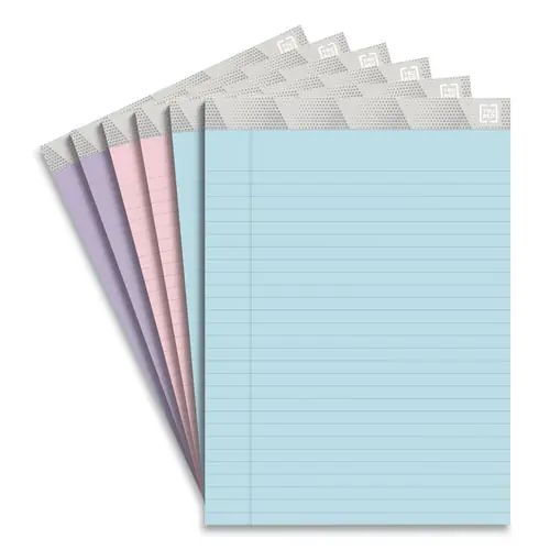TRU RED™ Notepads, 50 Assorted Pastel 8.5 x 11.75 Sheets, 6 Pack