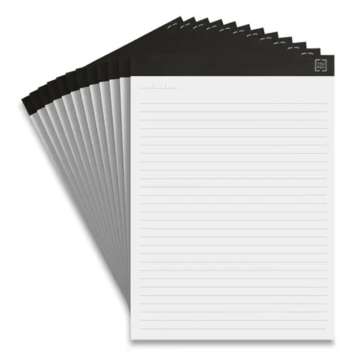 TRU RED™ Notepads, Wide/Legal Rule, 8.5" x 11.75", 50 Sheets, 12-Pack