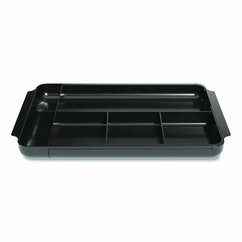 TRU RED™ Seven-Compartment Expandable Plastic Drawer Organizer, Black