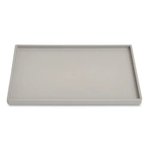 TRU RED™ Slim Stackable Plastic Mail and Supplies Tray, 1 Section, Gray
