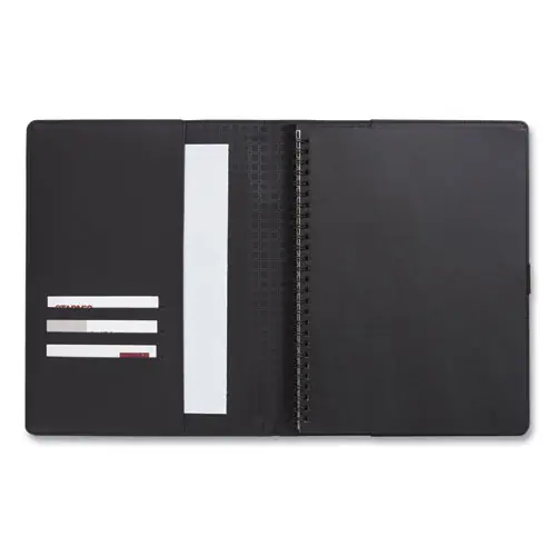 TRU RED™ Soft-Cover Notebook Folio Set, 1-Subject, Narrow Rule, Black Cover, 80 Sheets, 9.5 x 6.5 Inch