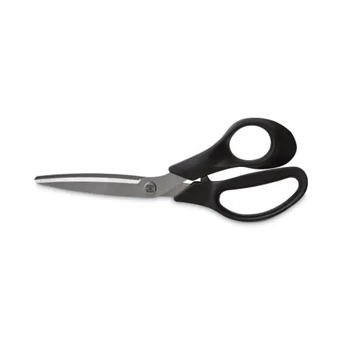 TRU RED™ Stainless Steel Scissors, Offset Black Handle, 8" Overall Length