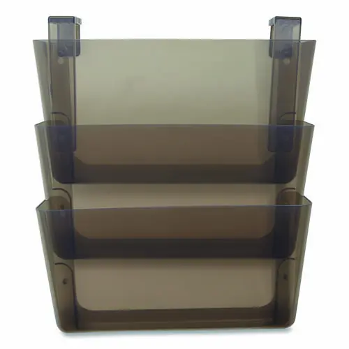 TRU RED™ Unbreakable Plastic Wall File, 3 Sections, Smoke