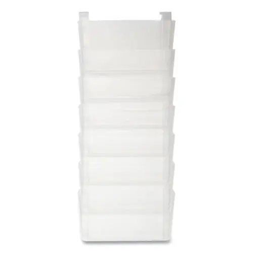 TRU RED™ Unbreakable Plastic Wall File, 7 Sections, Letter Size, Clear