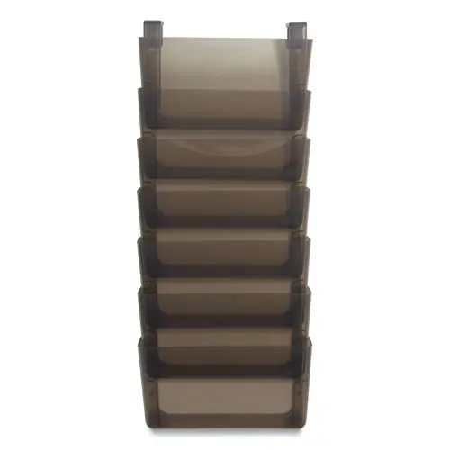 TRU RED™ Unbreakable Plastic Wall File, 7 Sections, Letter Size, Smoke