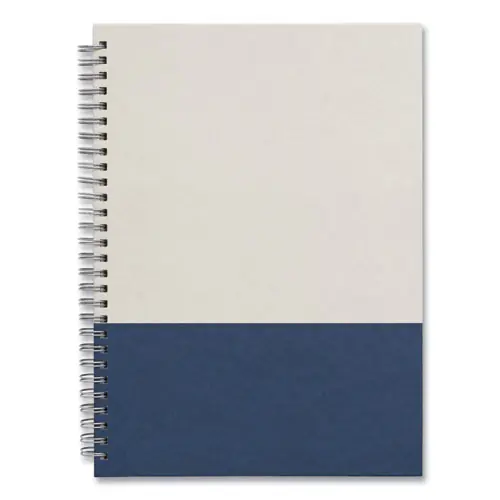 TRU RED™ Wirebound Hardcover Notebook, 1-Subject, Narrow Rule, Gray/Blue Cover, 80 Sheets, 9.5" x 6.5"