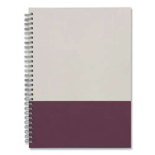 TRU RED™ Wirebound Hardcover Notebook, 1-Subject, Narrow Rule, Gray/Purple Cover, 80 Sheets, 9.5" x 6.5"