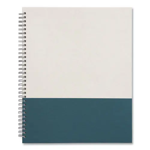 TRU RED™ Wirebound Hardcover Notebook, 1-Subject, Narrow Rule, Gray/Teal Cover, 80 Sheets, 11 x 8.5 Inches