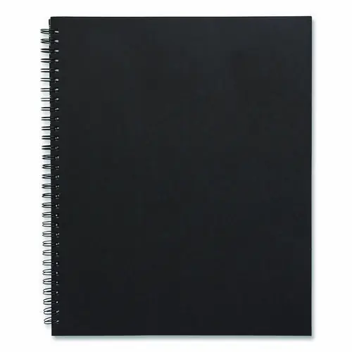 TRU RED™ Wirebound Soft-Cover Notebook, 1-Subject, Narrow Rule, Black Cover, 80 Sheets, 11 x 8.5 Inches