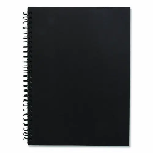 TRU RED™ Wirebound Soft-Cover Notebook, 1-Subject, Narrow Rule, Black Cover, 80 Sheets, 9.5 x 6.5 inches