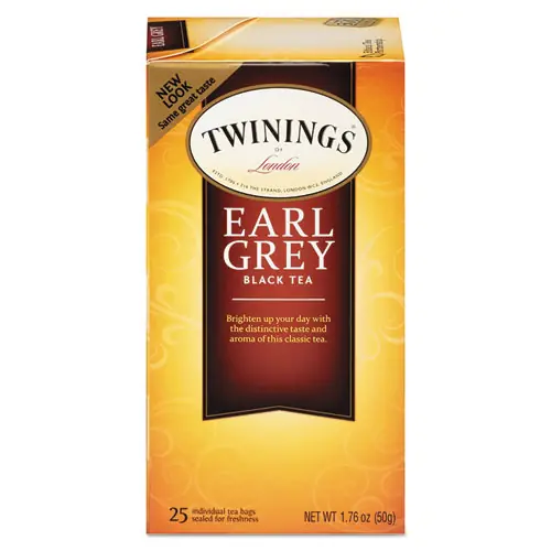 TWININGS® Tea Bags, Earl Grey, 25/Box