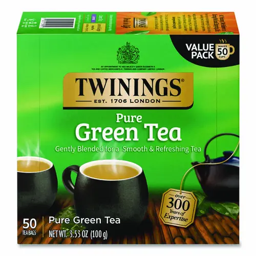 TWININGS® Tea Bags, Green, 50/Box