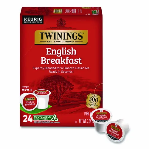 TWININGS® Tea K-Cups, English Breakfast, 0.11 oz, 24/Box