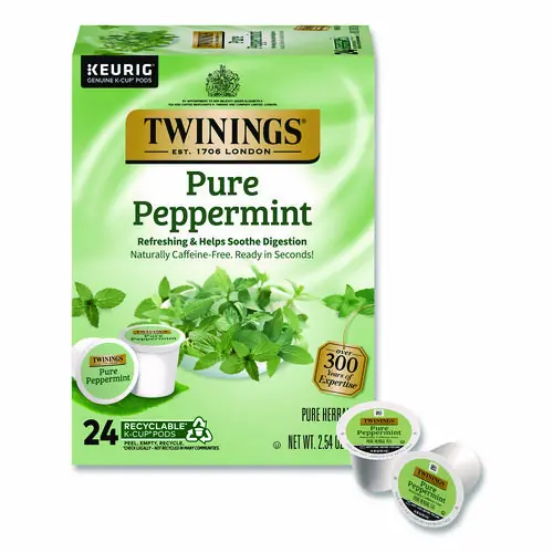 TWININGS® Tea K-Cups, Pure Peppermint, 24/Box