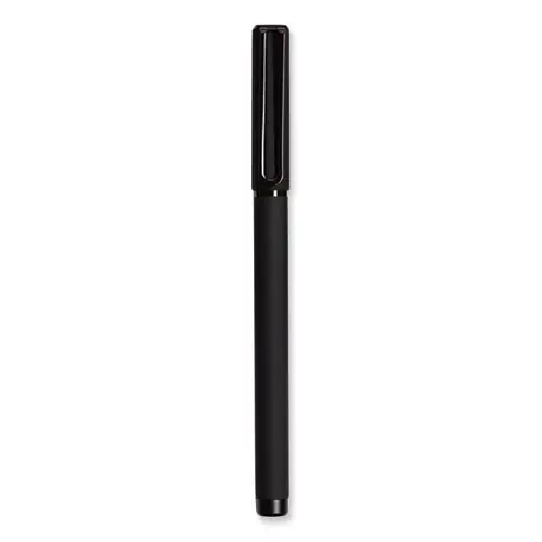 U Brands Catalina Soft Touch Porous Point Pen, Fine 0.7 mm, Black Ink, Black Barrel, Dozen