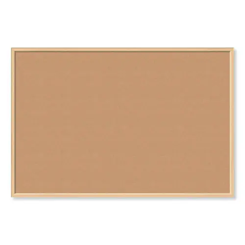 U Brands Cork Bulletin Board, 72" x 48", Tan Surface, Birch Finished Wood Frame