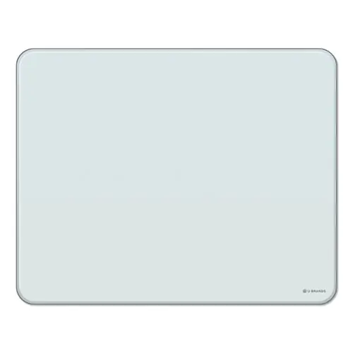U Brands Cubicle Glass Dry Erase Board, 20" x 16", White Surface