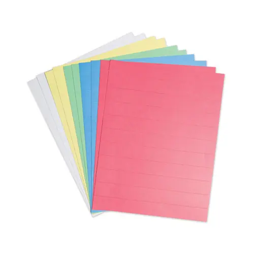 U Brands Data Card Replacement Sheet, Assorted Colors, 10/Pack